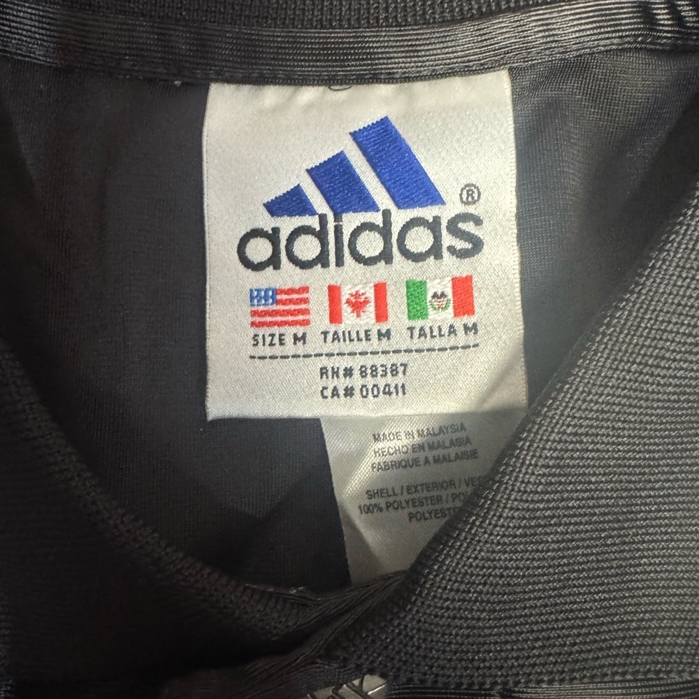 Adidas Black and Gray Polo Shirt - Picture 7 of 8
